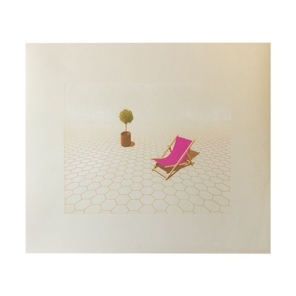 Philip Solly - Study of a Deck Chair and Potted Plant