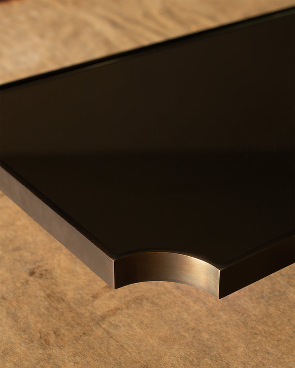 Bronze Scallop Corner Mirror