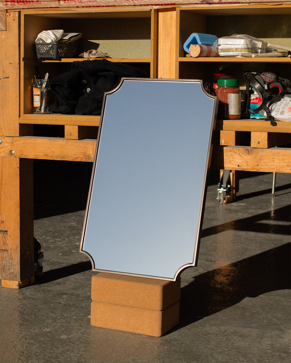 Bronze Scallop Corner Mirror