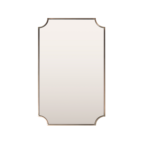 Bronze Scallop Corner Mirror