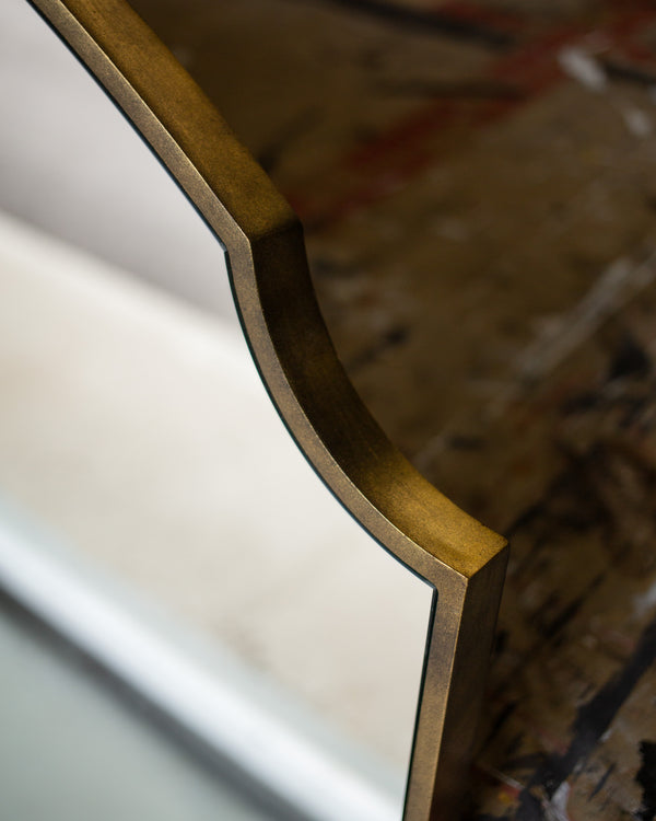 Imitation Brass Shaped Tray Mirror