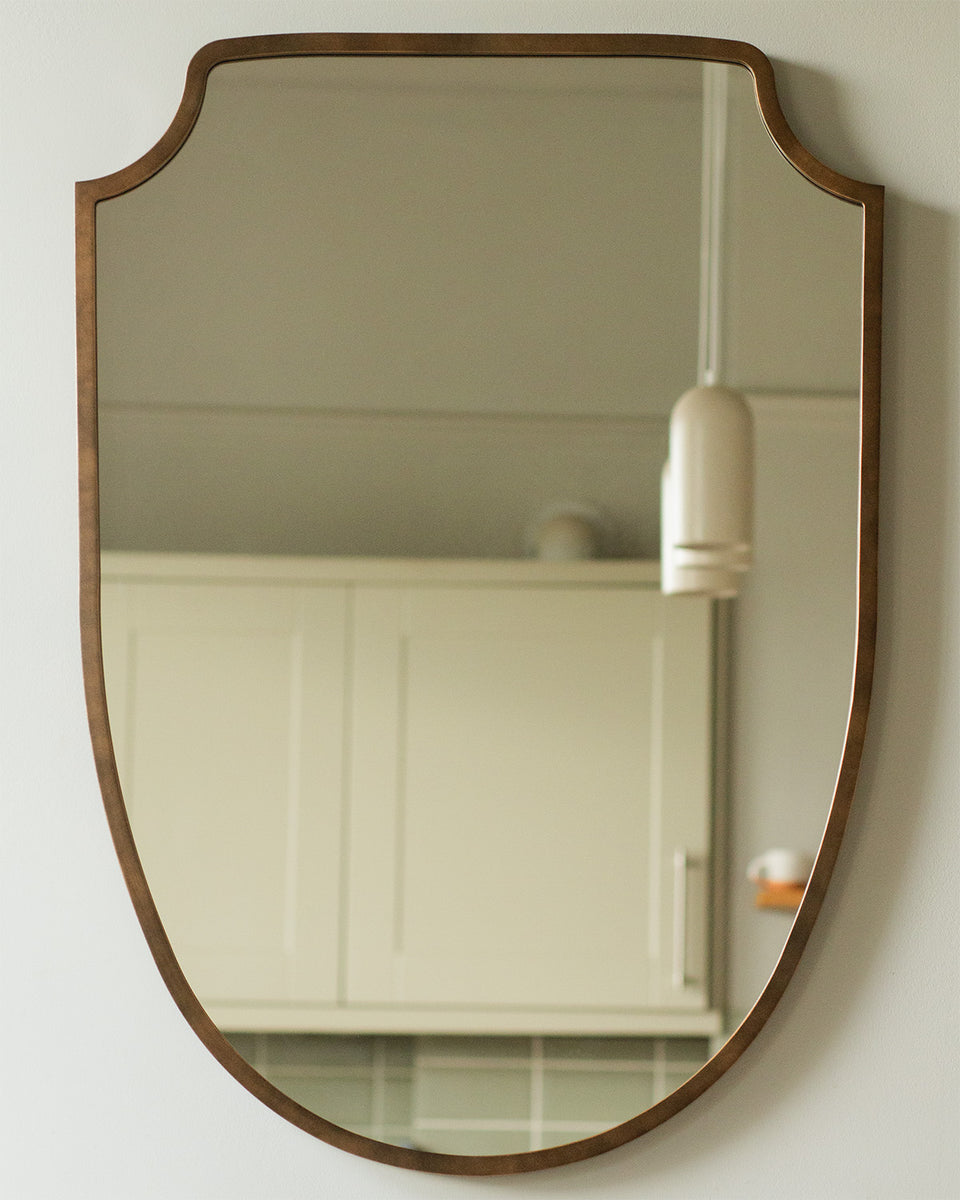 Shield Shaped Bronze Mirror – Patrick Ireland Frames