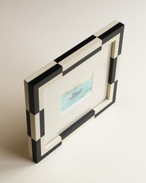 Watercolour in a Small Chequered Frame