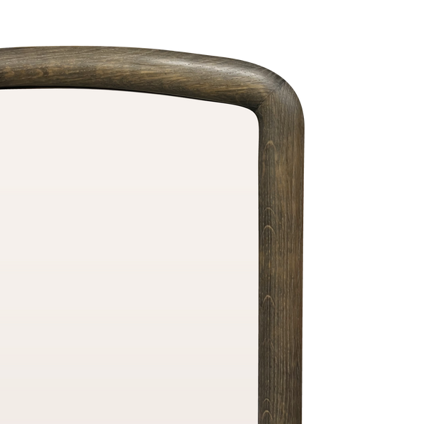 Stained Oak Rounded Mirror
