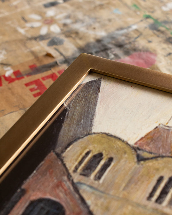 L.S. Lowry Print in an Antique Brass Frame