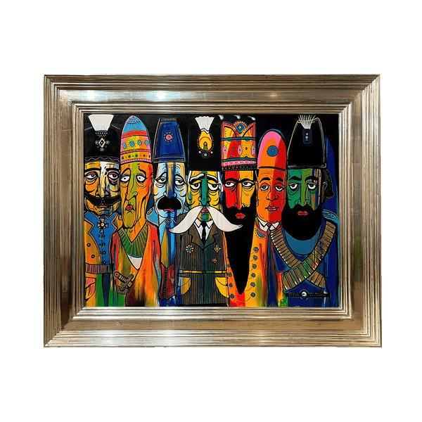 The Seven Shahs Oil on Canvas