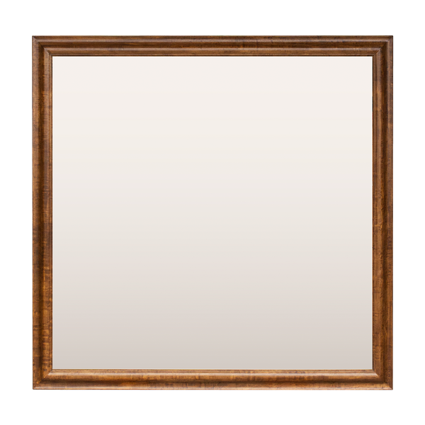 Walnut Stained Timber TV Mirror