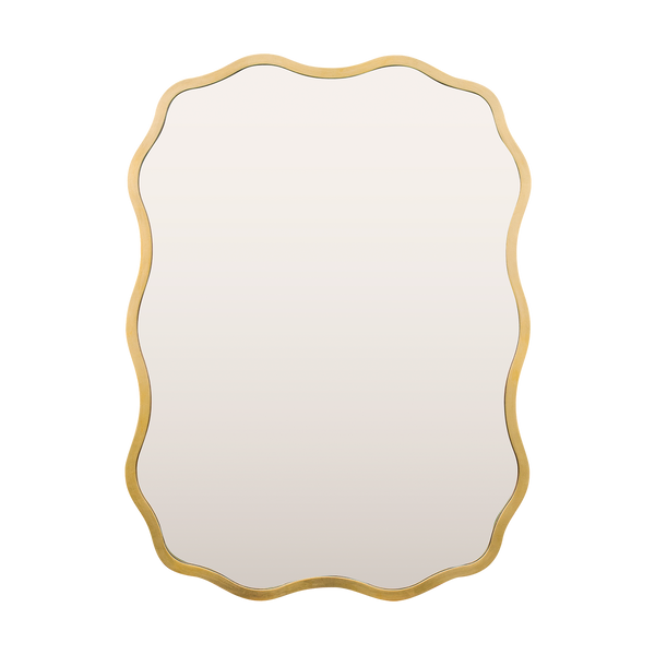 Curvy Gold Shaped Mirror