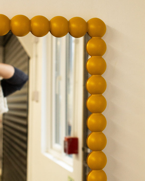 Yellow Large Bobbin Mirror